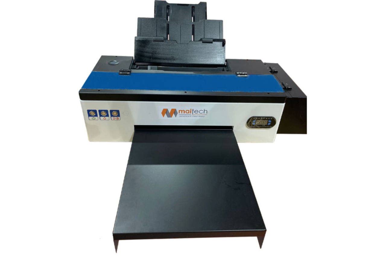 <p>The A3 FlatBed DTF version by Maitech can print on white or coloured fabrics</p>

